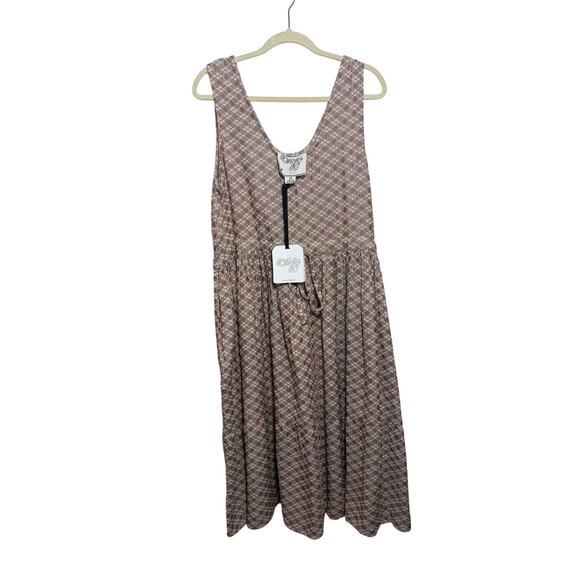 NWT Ace & Jig Tamar Dress in Connoisseur (Brown and White) Sz. 1X - Picture 3 of 9